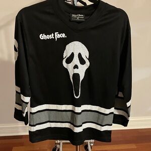 Ghost Face Black and White Long Sleeve Tee
